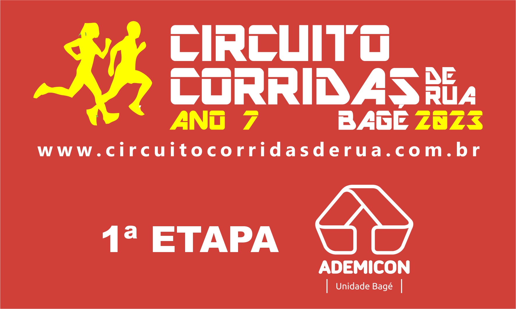 1ª ETAPA - ADEMICON - CIRCUITO CORRIDAS DE RUA DE BAGÉ 2023 - ANO 7
